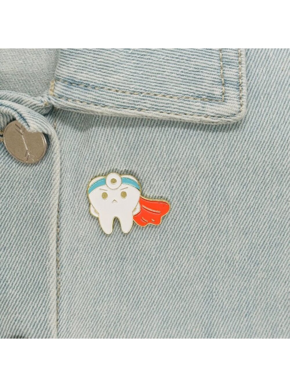 ⭐ Enamel Pin Superhero Dentist Tooth Badge Tooth Dental Health Dentist Broch Oz⭐